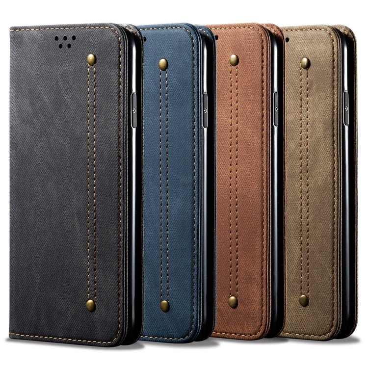 For Xiaomi 13 Pro Denim Texture Leather Phone Case(Brown) Eurekaonline