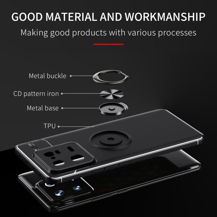 For Xiaomi 13 Pro Metal Ring Holder TPU Phone Case(Black) Eurekaonline