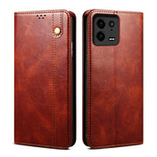 For Xiaomi 13 Pro Oil Wax Crazy Horse Texture Leather Phone Case(Brown) Eurekaonline