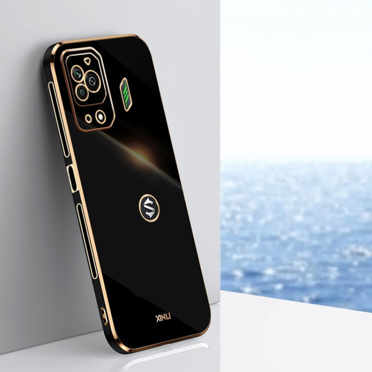 For Xiaomi Black Shark 5 Pro XINLI Straight Edge 6D Electroplate TPU Phone Case(Black) Eurekaonline