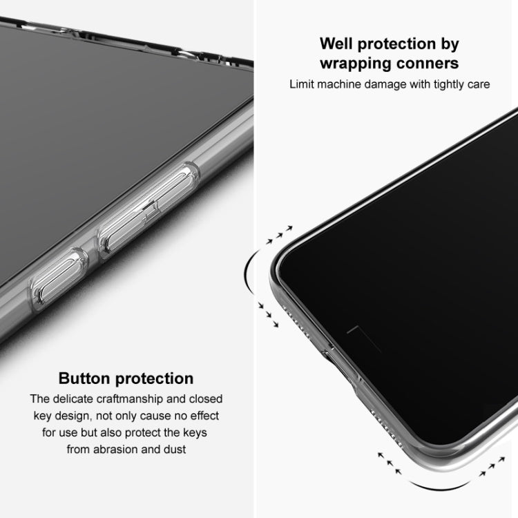 For Xiaomi Black Shark 5 RS IMAK UX-5 Series Transparent TPU Phone Case(Transparent Black) Eurekaonline