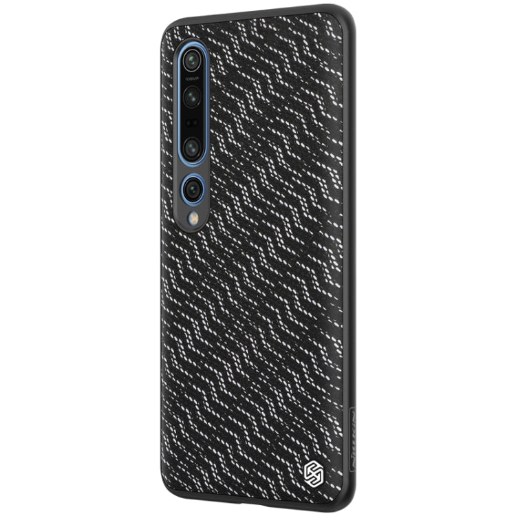 For Xiaomi Mi 10 Pro NILLKIN Glorious Series TPU + PC 3D Geometric Texture Reflective Mobile Phone Protective Case(Silver Light) Eurekaonline