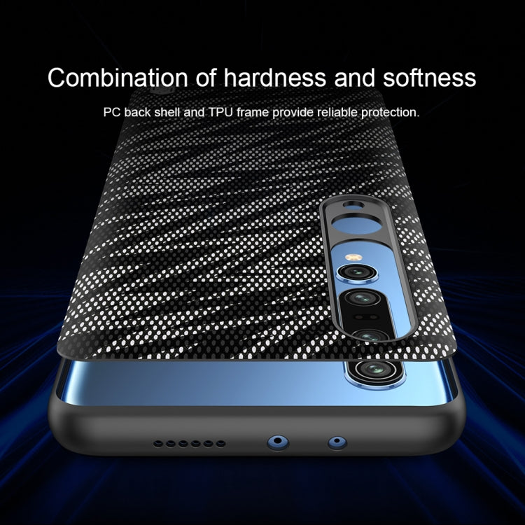 For Xiaomi Mi 10 Pro NILLKIN Glorious Series TPU + PC 3D Geometric Texture Reflective Mobile Phone Protective Case(Silver Light) Eurekaonline