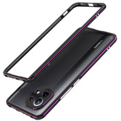 For Xiaomi Mi 11 Aurora Series Lens Protector + Metal Frame Protective Case(Black Purple) Eurekaonline