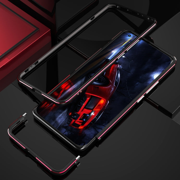 For Xiaomi Mi 11 Aurora Series Lens Protector + Metal Frame Protective Case(Black Red) Eurekaonline