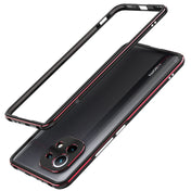 For Xiaomi Mi 11 Aurora Series Lens Protector + Metal Frame Protective Case(Black Red) Eurekaonline