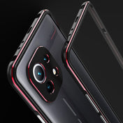 For Xiaomi Mi 11 Aurora Series Lens Protector + Metal Frame Protective Case(Black Silver) Eurekaonline
