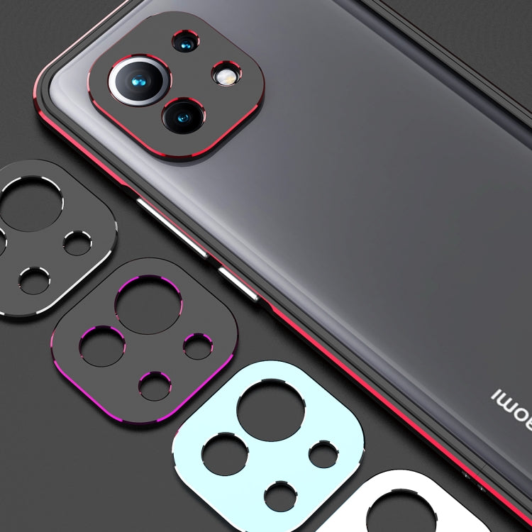 For Xiaomi Mi 11 Aurora Series Lens Protector + Metal Frame Protective Case(Silver) Eurekaonline
