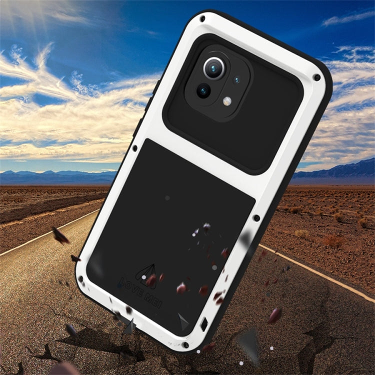 For Xiaomi Mi 11 LOVE MEI Metal Shockproof Waterproof Dustproof Protective Case without Glass(Black) Eurekaonline