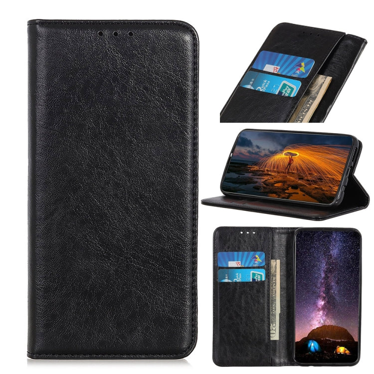  4G Magnetic Crazy Horse Texture Horizontal Flip Leather Case with Holder & Card Slots & Wallet(Black) Eurekaonline