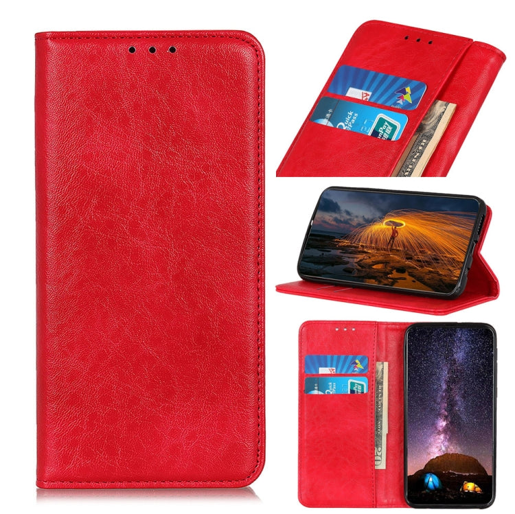 For Xiaomi Mi 11 Lite 5G / 4G Magnetic Crazy Horse Texture Horizontal Flip Leather Case with Holder & Card Slots & Wallet(Red) Eurekaonline