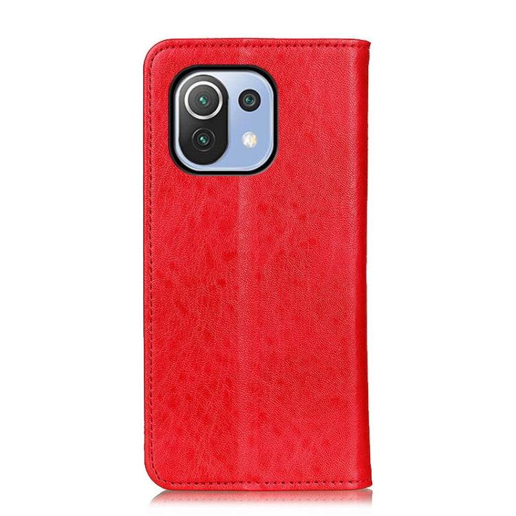 For Xiaomi Mi 11 Lite 5G / 4G Magnetic Crazy Horse Texture Horizontal Flip Leather Case with Holder & Card Slots & Wallet(Red) Eurekaonline