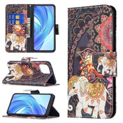 For Xiaomi Mi 11 Lite Colored Drawing Pattern Horizontal Flip Leather Case with Holder & Card Slots & Wallet(Flowers Elephant) Eurekaonline