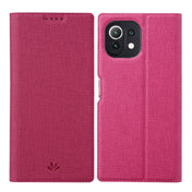 For Xiaomi Mi 11 Lite ViLi DMX Series Shockproof TPU + PU Leather Magnetic Attraction Horizontal Flip Case with Card Slot & Holder(Rose Red) Eurekaonline