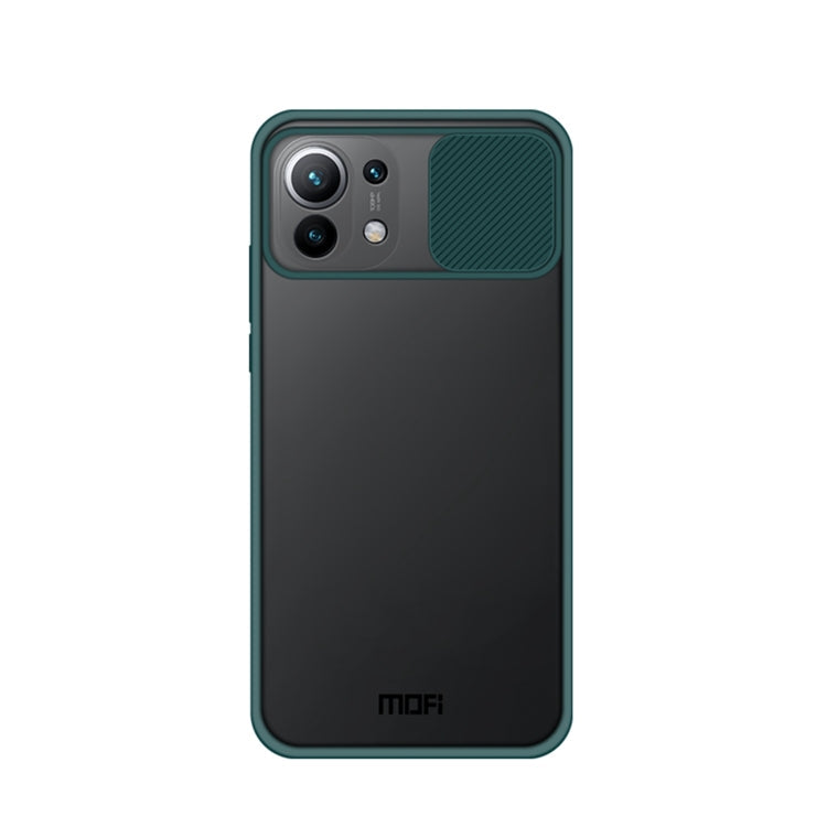 For Xiaomi Mi 11 MOFI Xing Dun Series Translucent Frosted PC + TPU Privacy Anti-glare Shockproof All-inclusive Protective Case(Green) Eurekaonline