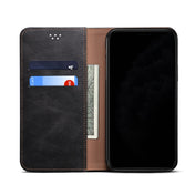 For Xiaomi Mi 11 Simple Wax Crazy Horse Texture Horizontal Flip Leather Case with Card Slots & Wallet(Black) Eurekaonline