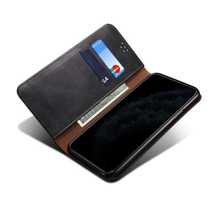 For Xiaomi Mi 11 Simple Wax Crazy Horse Texture Horizontal Flip Leather Case with Card Slots & Wallet(Black) Eurekaonline