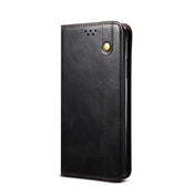 For Xiaomi Mi 11 Simple Wax Crazy Horse Texture Horizontal Flip Leather Case with Card Slots & Wallet(Black) Eurekaonline