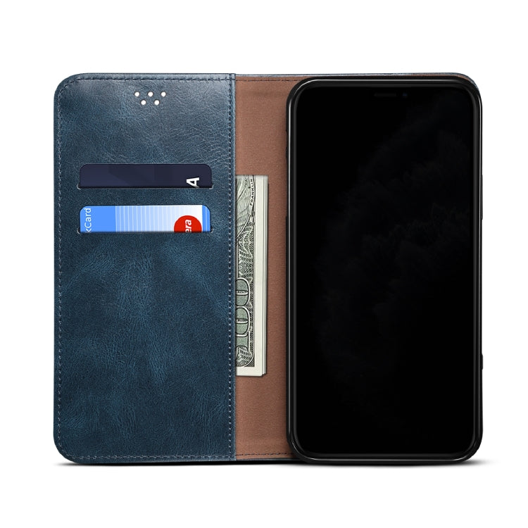 For Xiaomi Mi 11 Simple Wax Crazy Horse Texture Horizontal Flip Leather Case with Card Slots & Wallet(Navy Blue) Eurekaonline