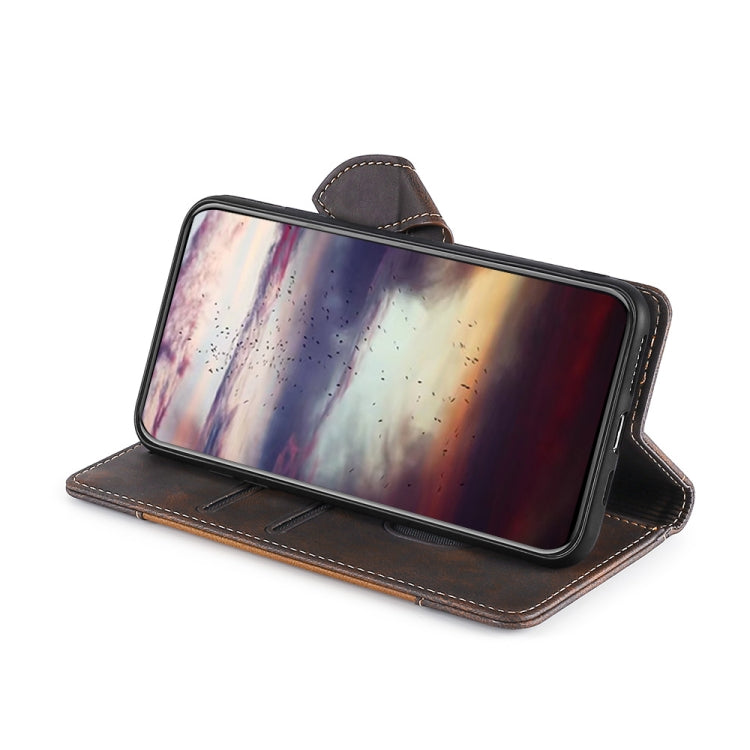 For Xiaomi Mi 11 Skin Feel Straw Hat Magnetic Buckle Leather Phone Case(Brown) Eurekaonline