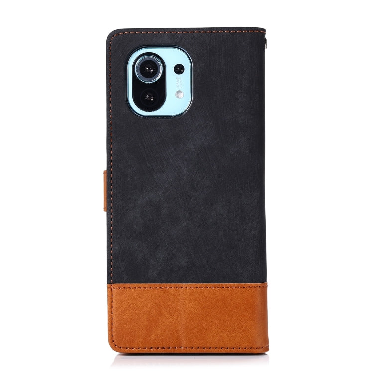For Xiaomi Mi 11 Splicing Leather Phone Case(Black) Eurekaonline