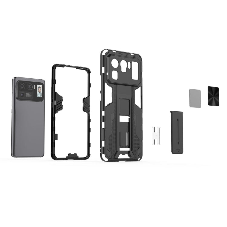 For Xiaomi Mi 11 Ultra Supersonic PC + TPU Shock-proof Protective Case with Holder(Black) Eurekaonline