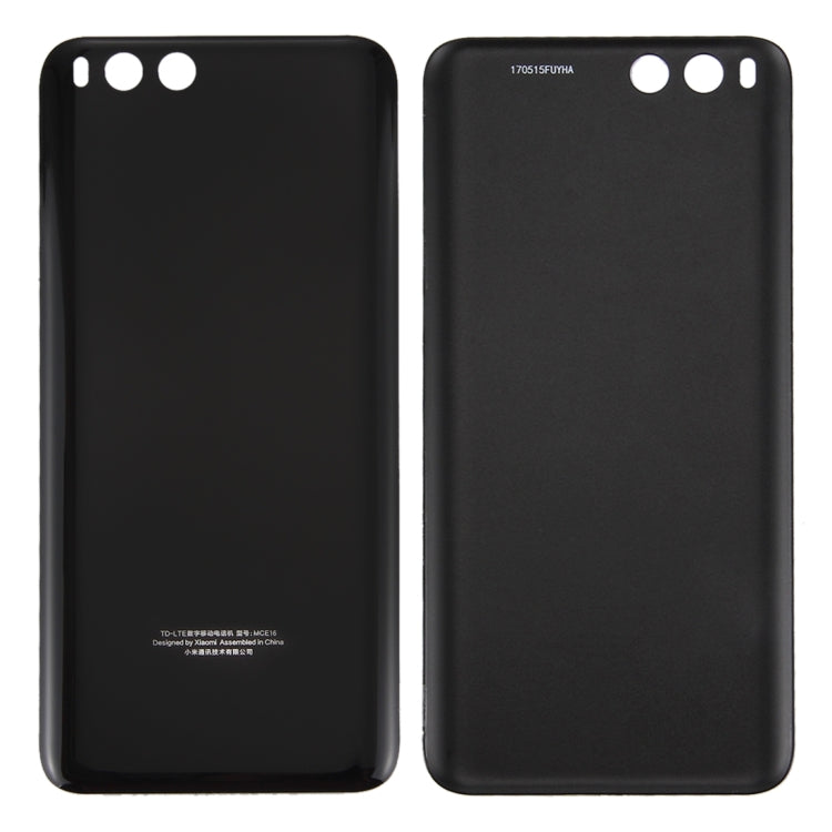 For Xiaomi Mi 6 Glass Battery Back Cover(Black) Eurekaonline