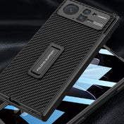 For Xiaomi Mix Fold 2 GKK Magnetic Hinge Flip Leather Phone Case with Holder(Carbon Fibre) Eurekaonline