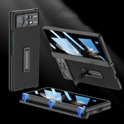 For Xiaomi Mix Fold 2 GKK Magnetic Hinge Flip Leather Phone Case with Holder(Carbon Fibre) Eurekaonline
