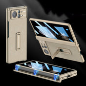 For Xiaomi Mix Fold 2 GKK Magnetic Hinge Flip Leather Phone Case with Holder(Gold) Eurekaonline