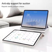 For Xiaomi Pad 5 / Pad 5 Pro Skin Feel Matte Honeycomb Leather Tablet Case with Tri-fold Bracket(White Ice Blue) Eurekaonline