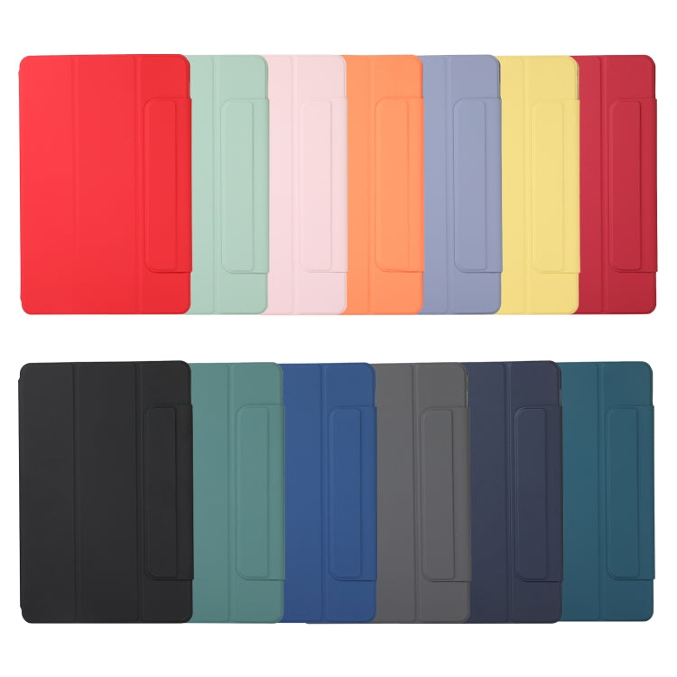 For Xiaomi Pad 5 / Pad 5 Pro Solid Color Magnetic Buckle Horizontal Flip Leather Case with Holder(Dark Blue) Eurekaonline