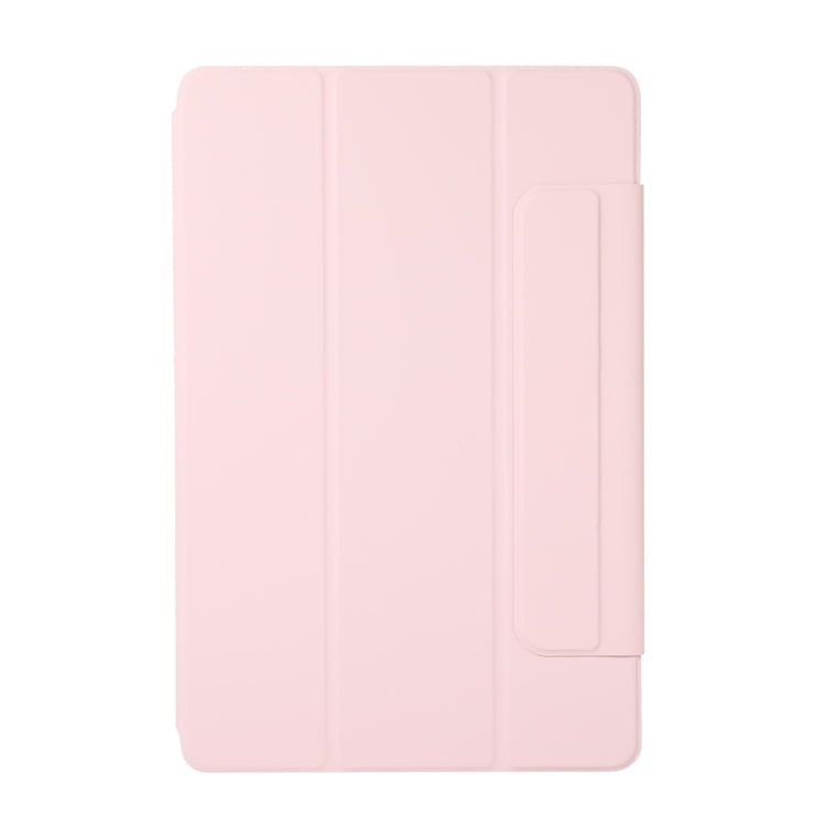  Pad 5 Pro Solid Color Magnetic Buckle Horizontal Flip Leather Case with Holder(Pink) Eurekaonline