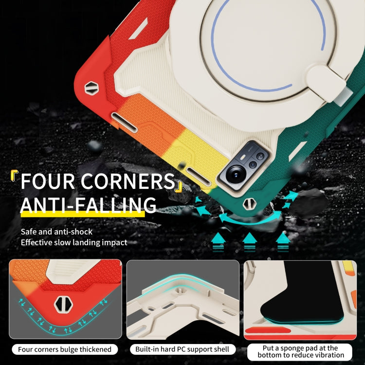 For Xiaomi Pad 5 Pro 12.4 Armor Contrast Color Silicone + PC Tablet Case(Black) Eurekaonline