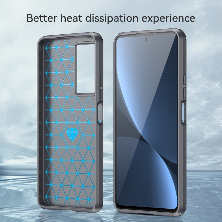 For Xiaomi Poco F4 Brushed Texture Carbon Fiber TPU Phone Case(Grey) Eurekaonline