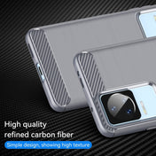 For Xiaomi Poco F4 Brushed Texture Carbon Fiber TPU Phone Case(Grey) Eurekaonline