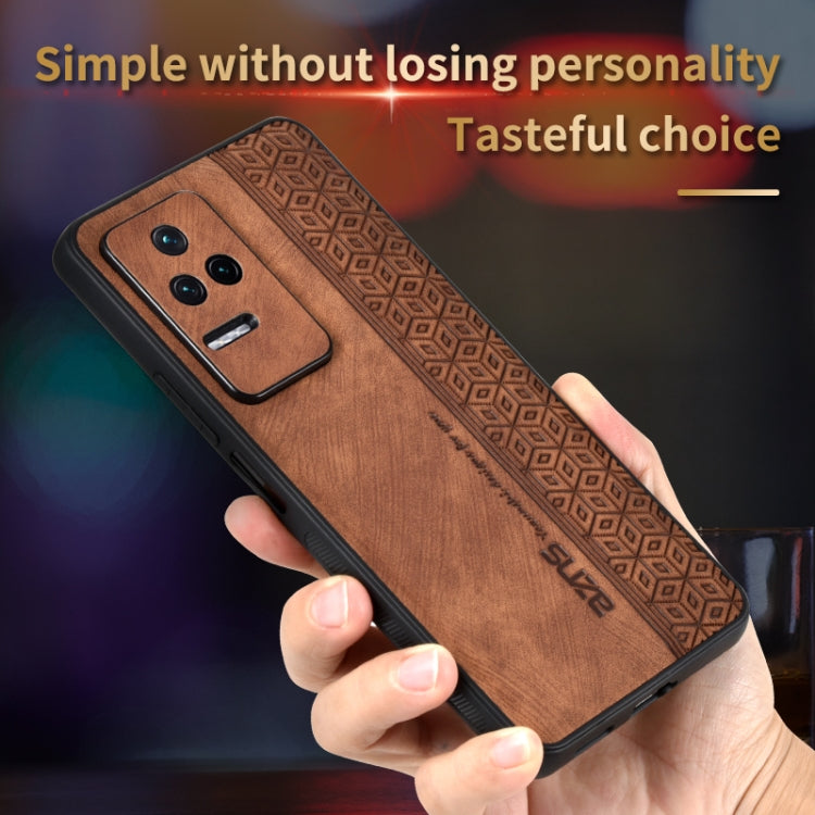 For Xiaomi Poco F4 / Redmi K40S AZNS 3D Embossed Skin Feel Phone Case(Sapphire Blue) Eurekaonline
