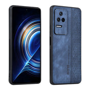 For Xiaomi Poco F4 / Redmi K40S AZNS 3D Embossed Skin Feel Phone Case(Sapphire Blue) Eurekaonline