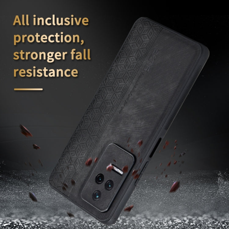 For Xiaomi Poco F4 / Redmi K40S AZNS 3D Embossed Skin Feel Phone Case(Sapphire Blue) Eurekaonline