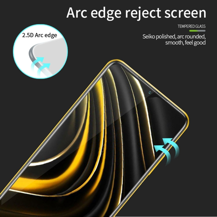 For Xiaomi Poco M3 MOFI 9H 2.5D Full Screen Tempered Glass Film(Black) Eurekaonline