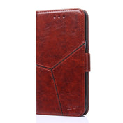For Xiaomi Poco M5 4G Geometric Stitching Horizontal Flip Leather Phone Case(Dark Brown) Eurekaonline