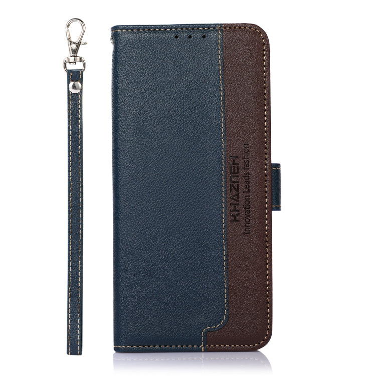 For Xiaomi Poco M5 5G / 4G KHAZNEH Litchi Texture Leather RFID Phone Case(Blue) Eurekaonline