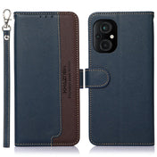 For Xiaomi Poco M5 5G / 4G KHAZNEH Litchi Texture Leather RFID Phone Case(Blue) Eurekaonline
