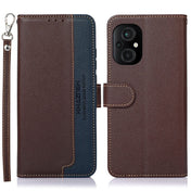 For Xiaomi Poco M5 5G / 4G KHAZNEH Litchi Texture Leather RFID Phone Case(Brown) Eurekaonline