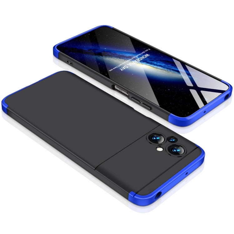 For Xiaomi Poco M5 GKK Three Stage Splicing Full Coverage PC Phone Case(Black Blue) Eurekaonline