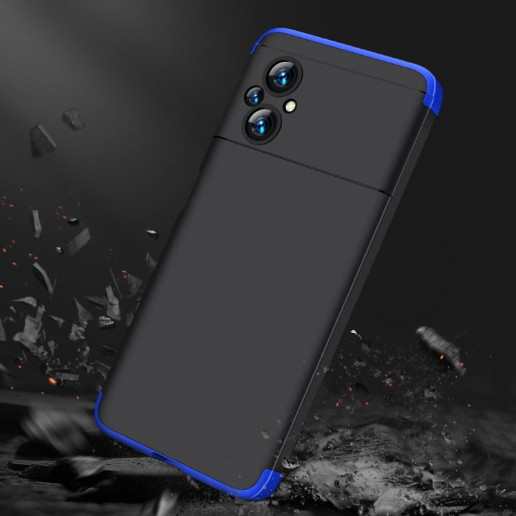 For Xiaomi Poco M5 GKK Three Stage Splicing Full Coverage PC Phone Case(Black Blue) Eurekaonline