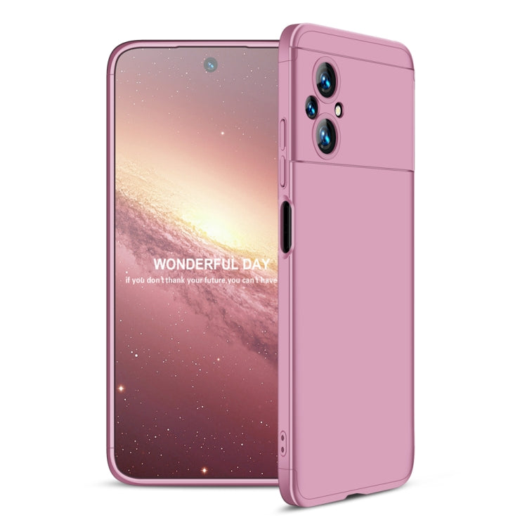 For Xiaomi Poco M5 GKK Three Stage Splicing Full Coverage PC Phone Case(Rose Gold) Eurekaonline