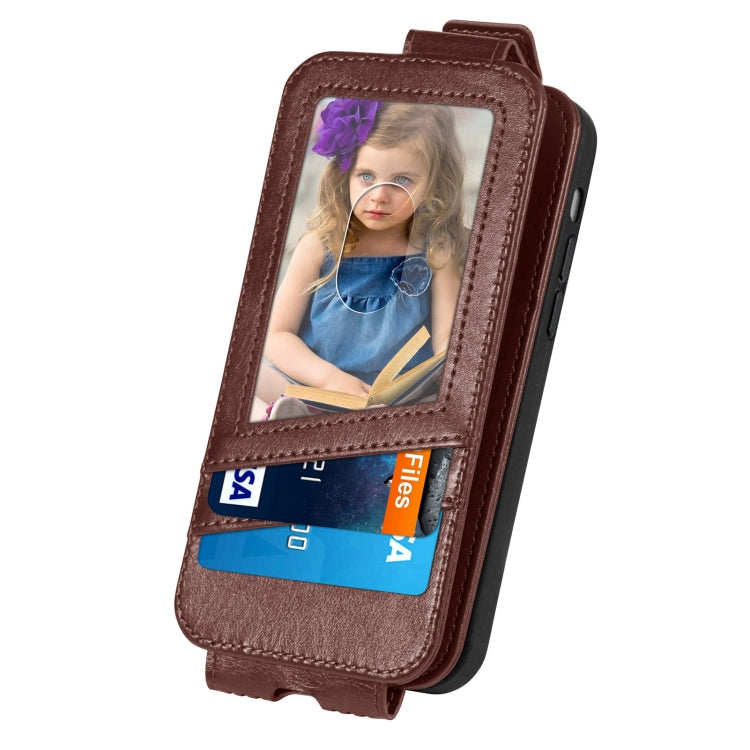For Xiaomi Poco M5 Splicing Wallet Card Holder Vertical Flip Leather Phone Case(Brown) Eurekaonline