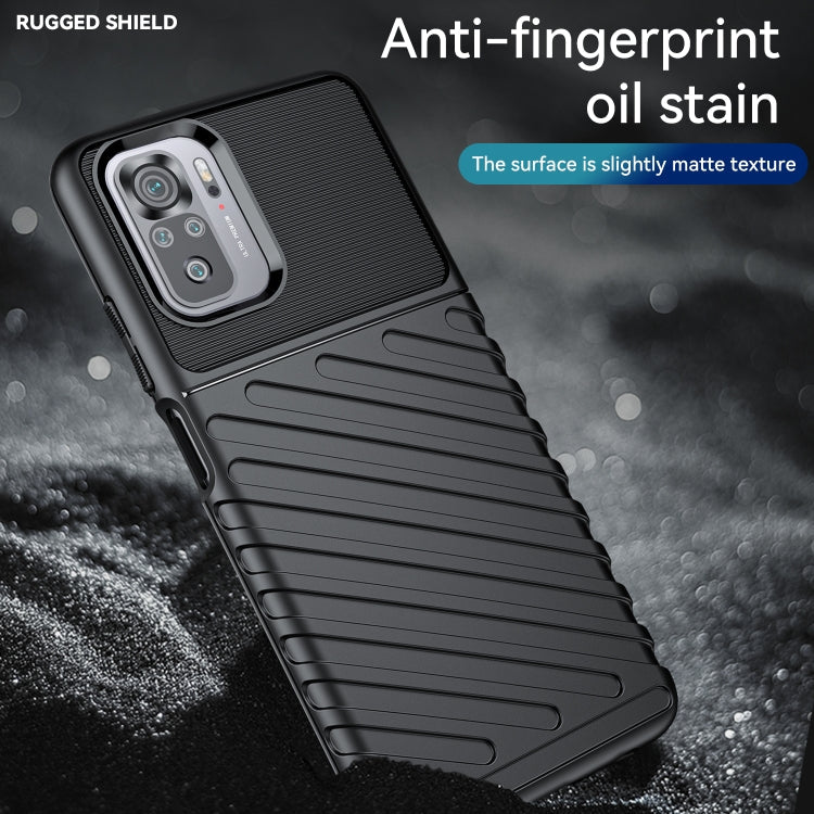 For Xiaomi Poco M5S Thunderbolt Shockproof TPU Protective Soft Phone Case(Black) Eurekaonline