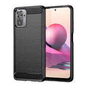 For Xiaomi Poco M5s Brushed Texture Carbon Fiber TPU Phone Case(Black) Eurekaonline